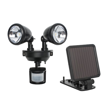 Maxsa Innovations Solar Motion Activated Dual Head Light in Black 44215